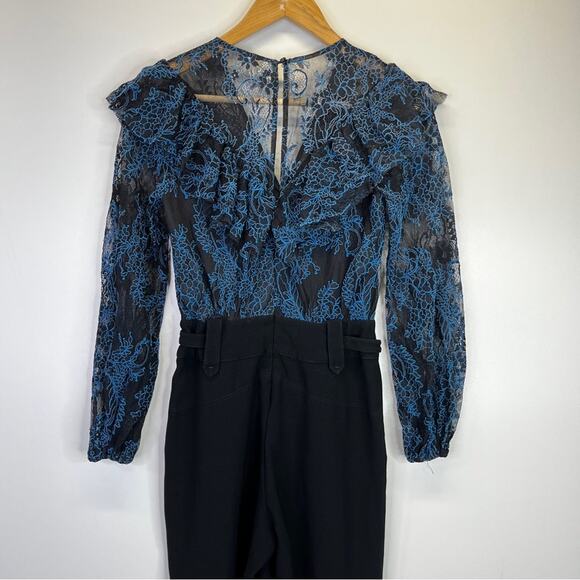 Three Floor Boss Lady Crepe jumpsuit blue black - 0 - Picture 8 of 11